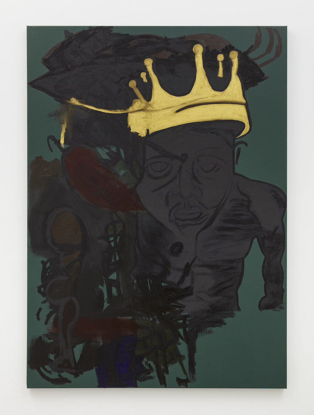 Omari Douglin, <i>King Kunta</i>, 2024. Acrylic and oil on linen, 60 x 43 in (152.4 x 109 cm)